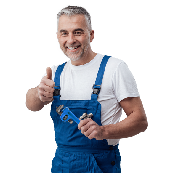 Imagem de encanador segurando ferramentas, representando a qualidade e a confiança nos tubos PVC da H3 Plastic, com atendimento em Cuiabá, Várzea Grande e Mato Grosso.